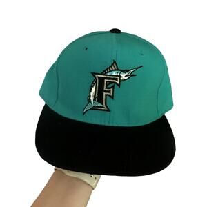 Vintage New Era Miami Marlins 100% Wool Fitted Hat 7